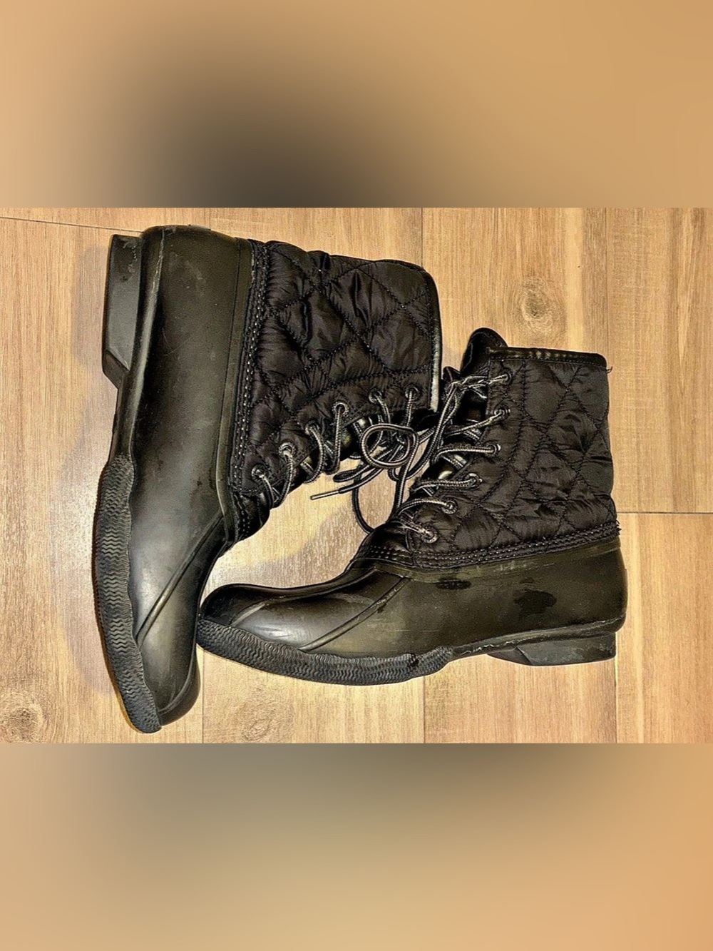 Sperry Renegade Quilted Black Duck Boots US 10.5 - Picture 7 of 8